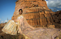 Beautiful Indian bride on bricks background - PhotoDune Item for Sale