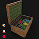 Stylized box with Covid-19 virus and vaccines - 3DOcean Item for Sale