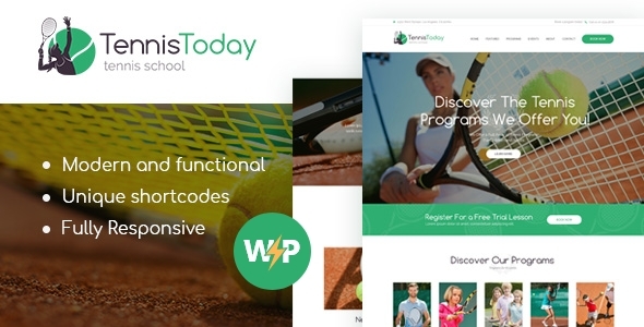 Tennis Today | Sport School & Events WordPress Theme