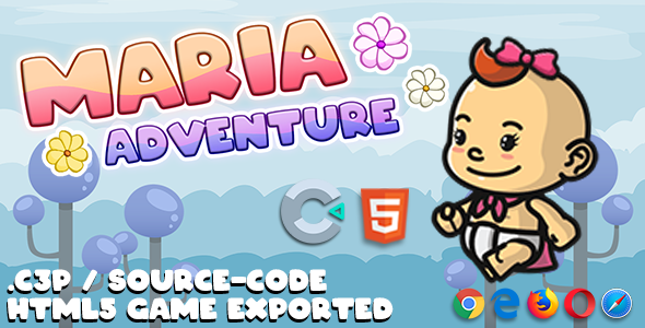 Maria Adventure HTML5 Game - With Construct 3 File (.c3p)