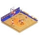 Basketball Game Isometric Composition - GraphicRiver Item for Sale