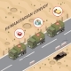 Humanitarian Convoy Isometric Background - GraphicRiver Item for Sale