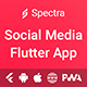 Spectra - Social Media Flutter App (Android, IOS, PWA Responsive Website) - CodeCanyon Item for Sale