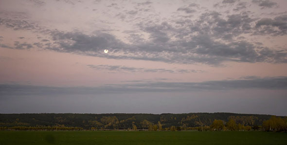 Sunset And Rising Moon Timelapse