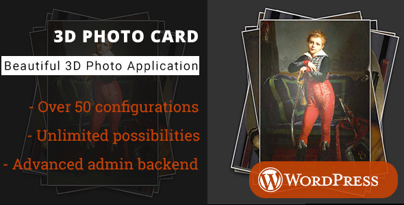 3D Photo Card - WordPress Media Plugin
