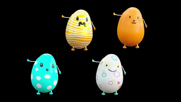 116 Easter Day Eggs Dancing 4K