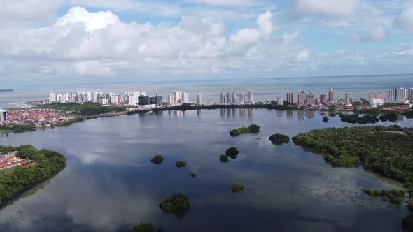 Sao Luis Maranhao at Northeast Brazil. Landmark of historic city.