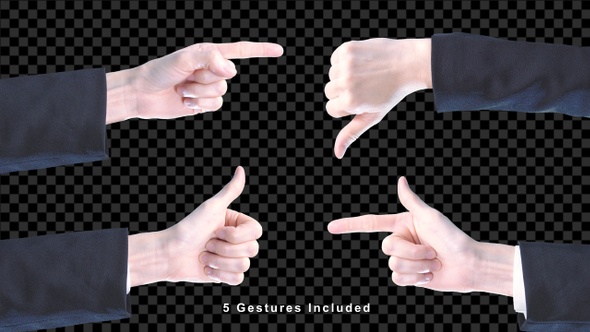 Gesture Of Hands With Alpha