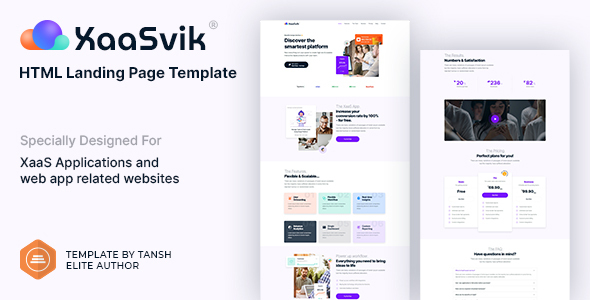 XaaSvik XaaS HTML Landing Page Template