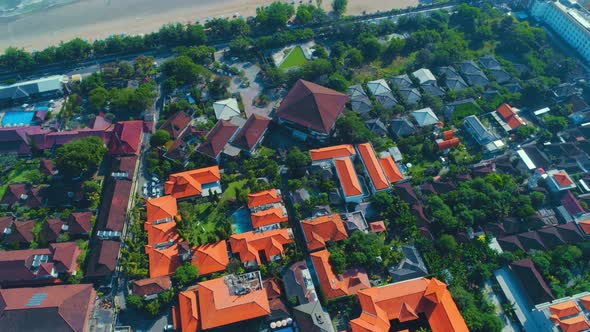 Aerial View Of The City By The Ocean