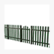 Modular old Soviet country green fence with peeling paint Low-poly 3D model - 3DOcean Item for Sale