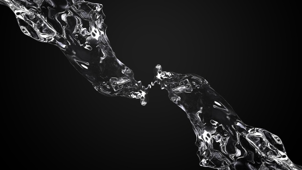 Two Streams Of Water Flow Crossing alt