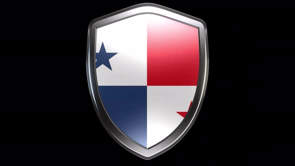 Panama Emblem Transition with Alpha Channel - 4K Resolution
