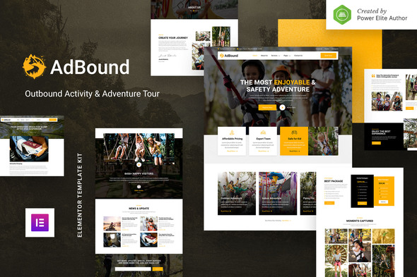 AdBound – Outbound Activity & Adventure Tour Elementor Template Kit