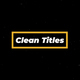 Clean Titles | FCPX - VideoHive Item for Sale