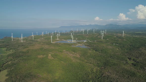 Solar Farm with Windmills