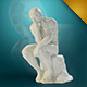 Low poly Statue of the Thinker - 3DOcean Item for Sale