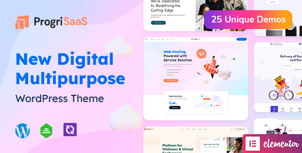Introducing the ProgriSaaS: The Ultimate Creative Landing Page WordPress Theme!