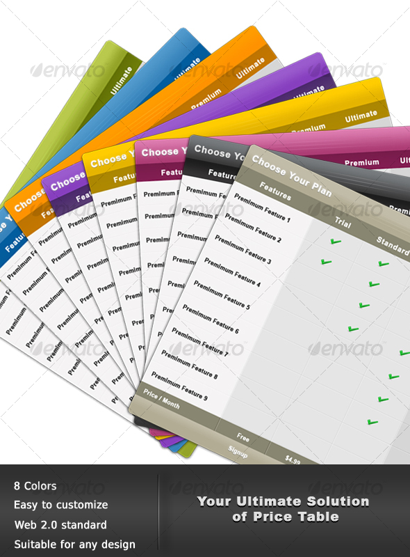 Web Pricing Table