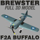 Brewster F2A Buffalo 3ds max model of WW2 aircraft - 3DOcean Item for Sale