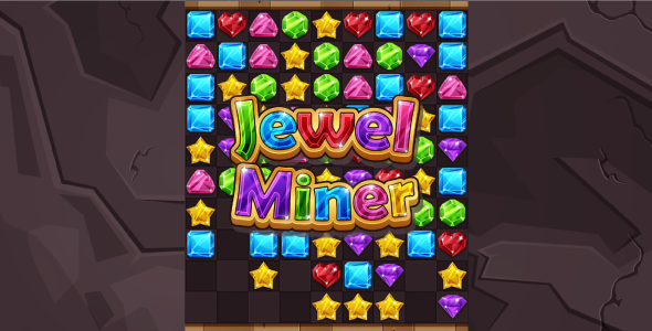 Jewel Miner - HTML5 Puzzle Game (Phaser 3)