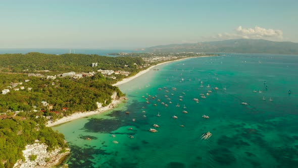 Boracay Island with White Sandy Beach Philippines