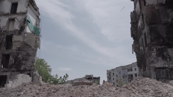 War in Ukraine  Destroyed Building in Borodyanka Bucha District