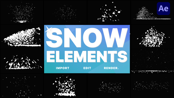 Christmas Snow Elements | After Effects
