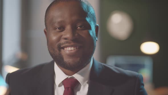 Portrait of Happy Afro-American Businessman