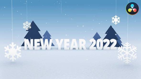 3D Christmas & New Year Greeting for DaVinci Resolve