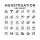 Set Line Icons of Menstruation - GraphicRiver Item for Sale