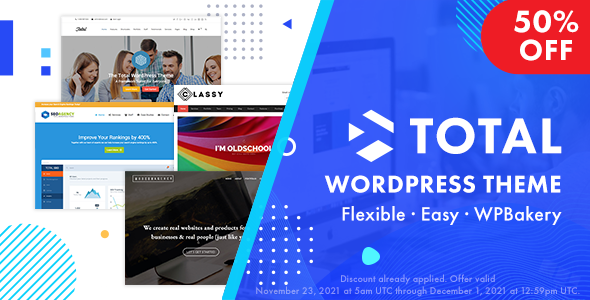 Тема WordPress Total - Responsive Multi-Purpose WordPress Theme