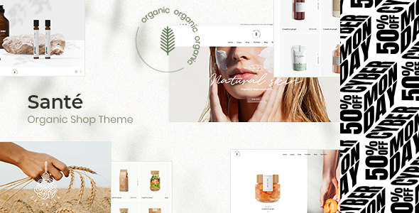 Тема WordPress Santé - Organic Shop Theme