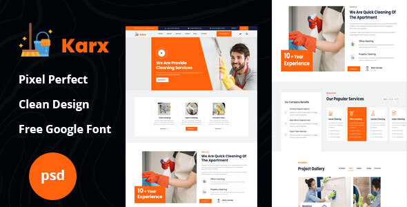 Karx- Cleaning Psd Template