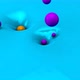 Swallows Falling Colored Balls on Blue Background - VideoHive Item for Sale
