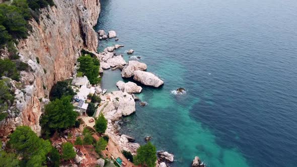 Hvar Island Cliffs In Croatia