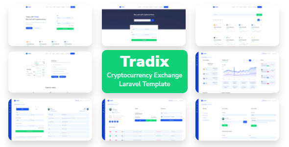 Tradix – Cryptocurrency Exchange Dashboard Laravel Template