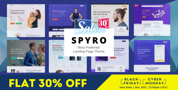 Spyro - Marketing Landing Page WordPress Theme