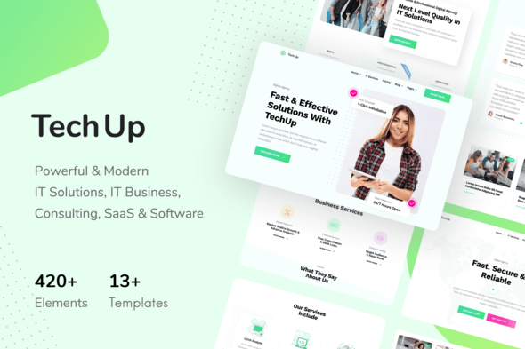 TechUp - Technology IT Solutions & Services Elementor Template Kit