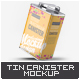 Tin Rectangular Canister Mock-Up - GraphicRiver Item for Sale