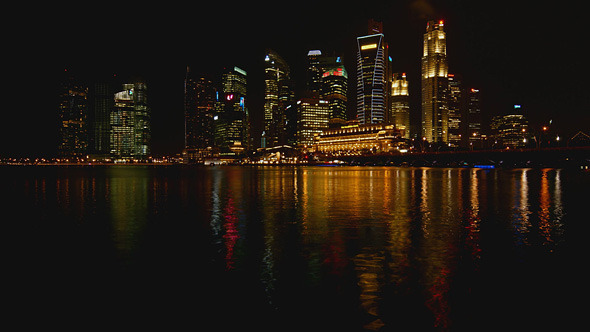 Night Singapore Skyline