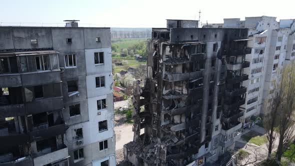 War in Ukraine  Ruined Residential Building in Borodyanka