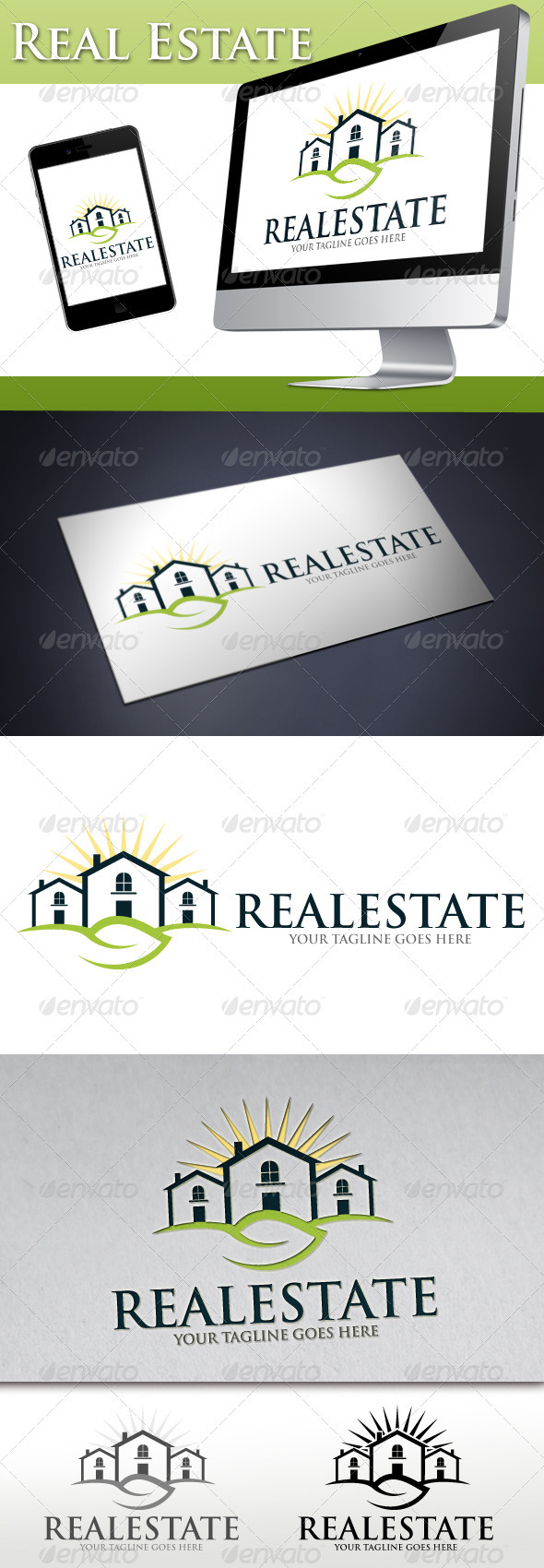 Real Estate Natural House Logo