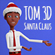 Tom 3D Santa Claus Black Skin - Christmas Product Promotion 4K - VideoHive Item for Sale