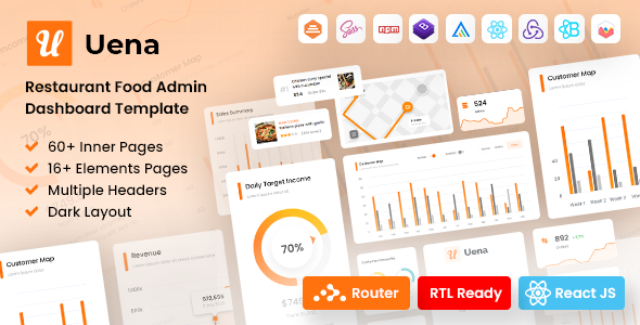 Uena - React Saas Admin Dashboard Template