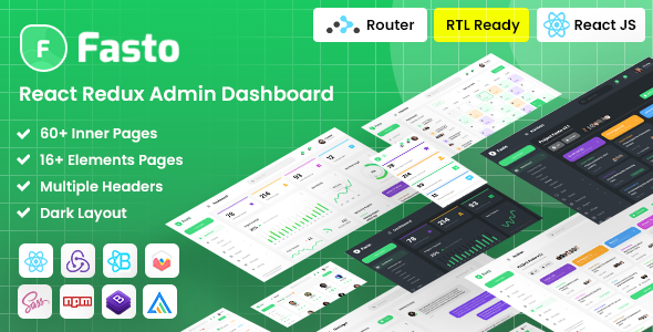 Fasto - React Redux Saas Admin Dashboard Template