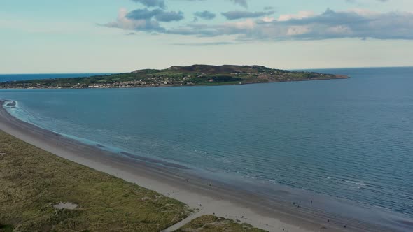 Aerial view over North Bull Island and Dollymount Strand