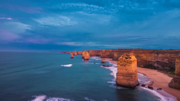 Timelapse of Twelve apostles in Australia