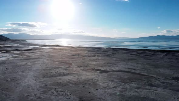 The Great Salt Lake, Utah.