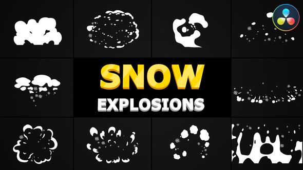 Cartoon Snow Explosions | DaVInci Resolve